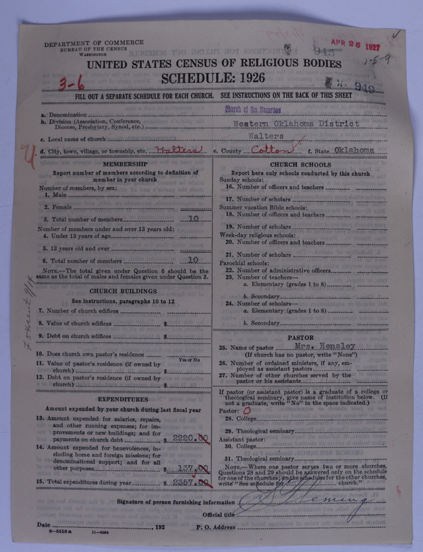 Scan of Church of the Nazarene: 949