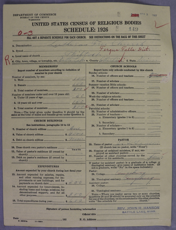Scan of Lutheran Free Church: 149