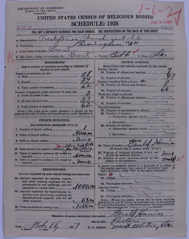 Scan of Presbyterian Church in the United States of America: 7077