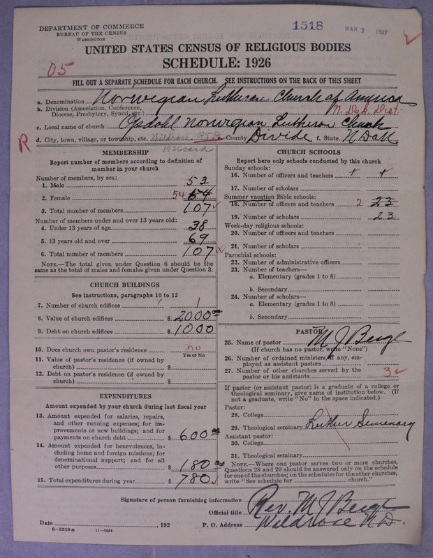 Scan of Norwegian Lutheran Church of America: 1518
