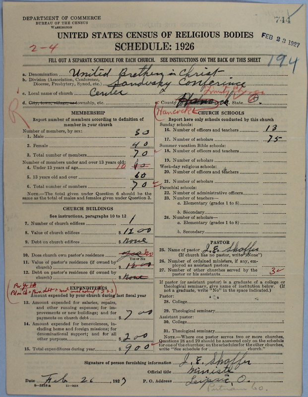 Scan of Church of the United Brethren in Christ: 744