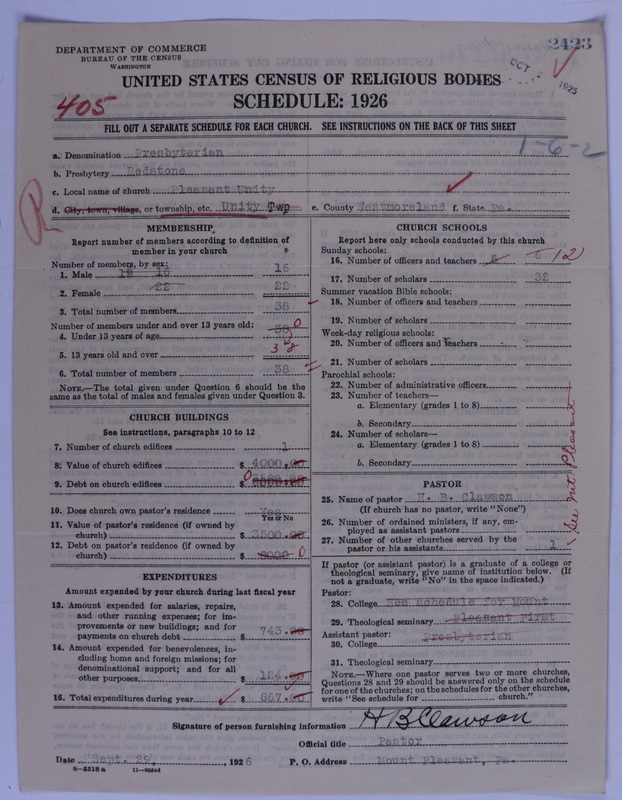 Scan of Presbyterian Church in the United States of America: 2423