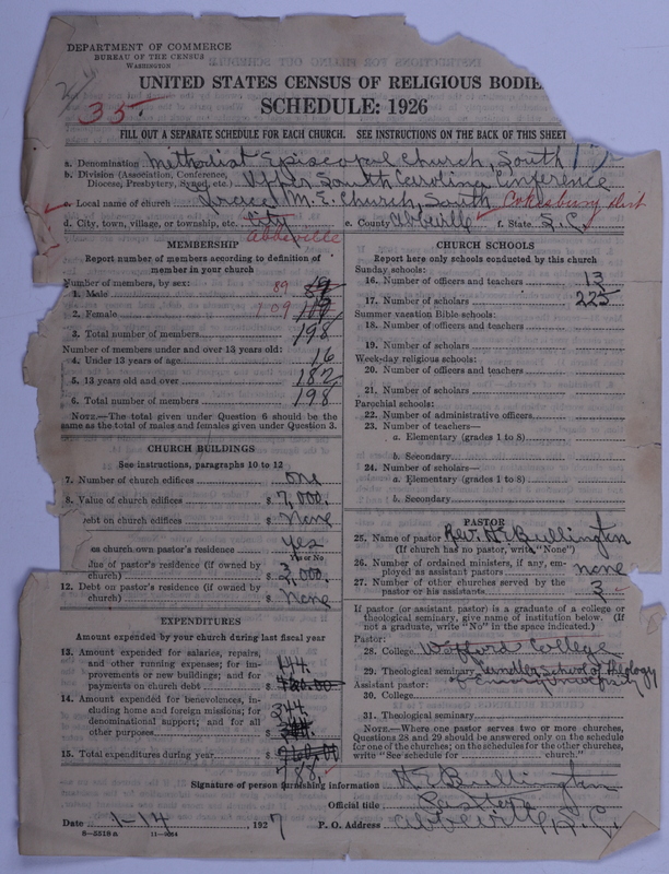 Scan of Methodist Episcopal Church, South: