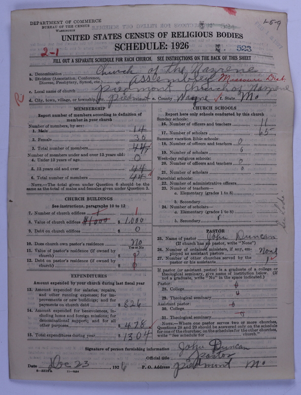 Scan of Church of the Nazarene: 523