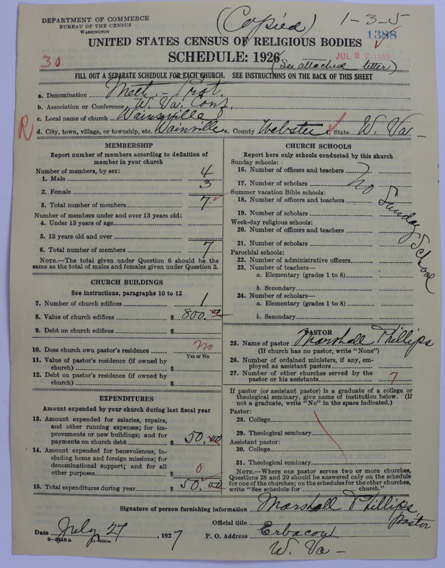 Scan of Methodist Protestant Church: 1388