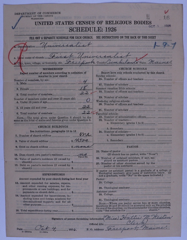 Scan of Universalist Church: 16