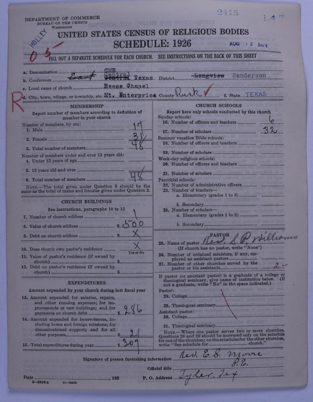 Scan of Colored Methodist Episcopal Church: 2415