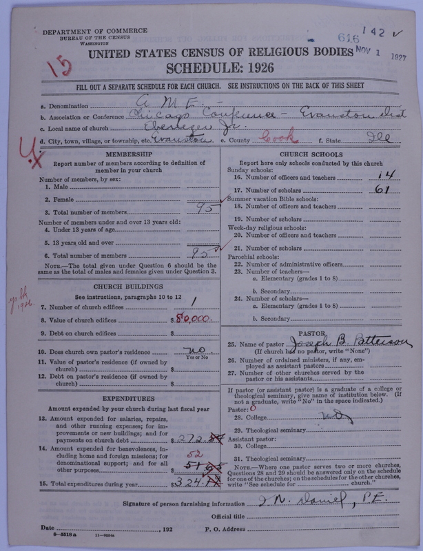 Scan of African Methodist Episcopal Church: 616