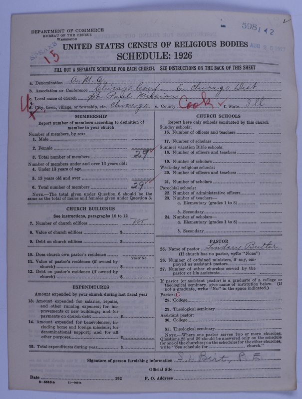 Scan of African Methodist Episcopal Church: 598