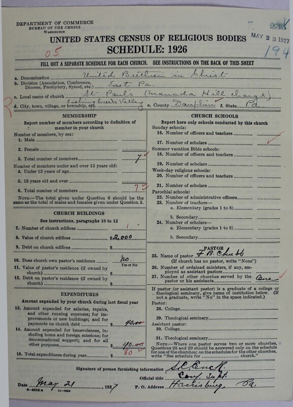Scan of Church of the United Brethren in Christ: 236
