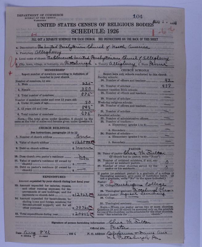 Scan of United Presbyterian Church of North America: 104