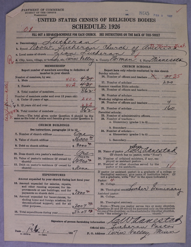 Scan of Norwegian Lutheran Church of America: 895