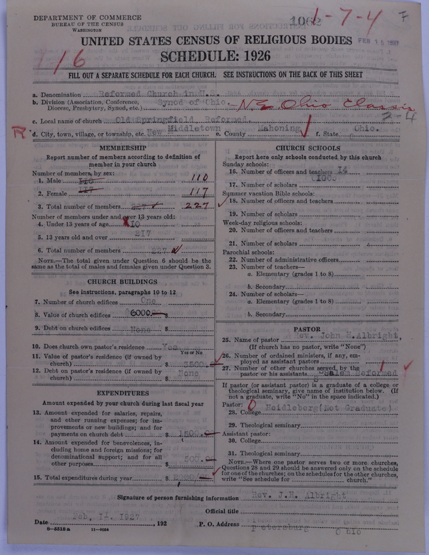 Scan of Reformed Church in the United States: 1062