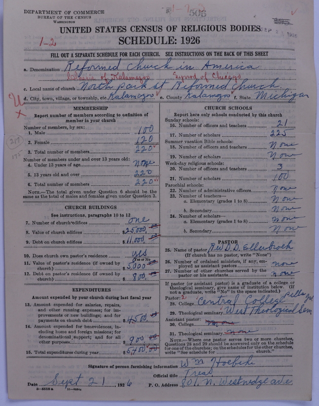 Scan of Reformed Church in America: 506
