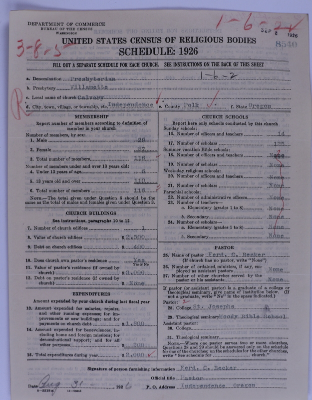Scan of Presbyterian Church in the United States of America: 8540