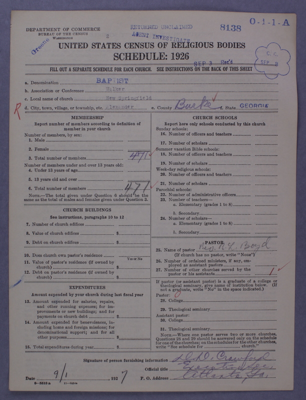 Scan of Negro Baptists: 8138
