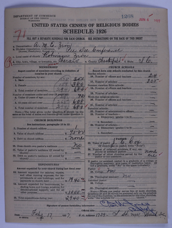 Scan of African Methodist Episcopal Zion Church: 1268