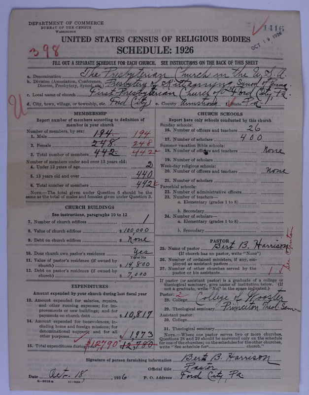 Scan of Presbyterian Church in the United States of America: 1416