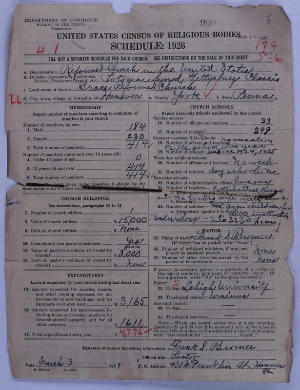 Scan of Reformed Church in the United States: 900