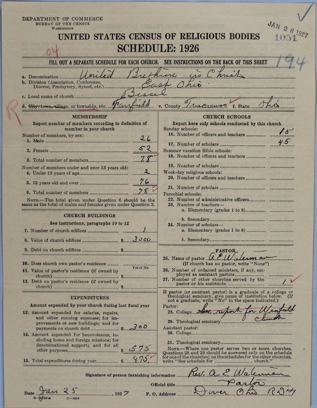 Scan of Church of the United Brethren in Christ: 1051