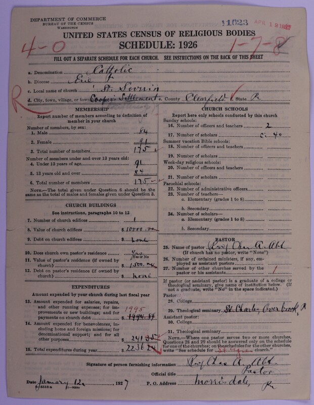 Scan of Roman Catholic Church: 11023