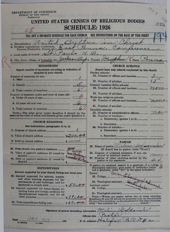 Scan of Church of the United Brethren in Christ: 225
