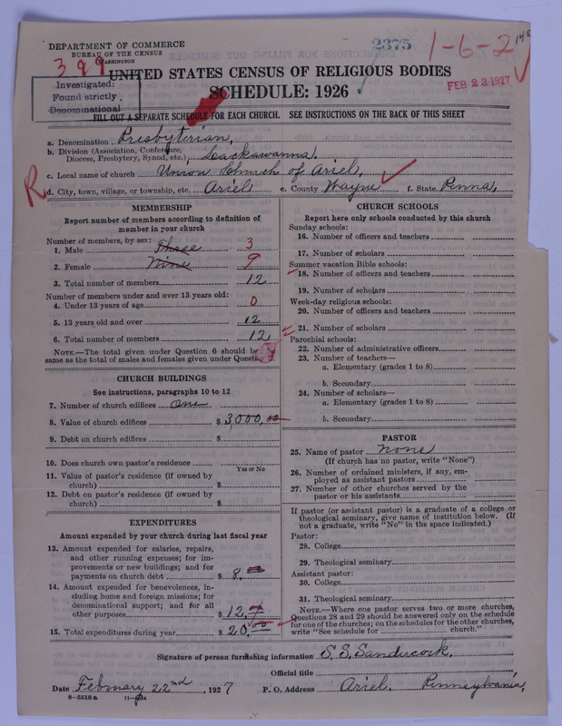 Scan of Presbyterian Church in the United States of America: 2375