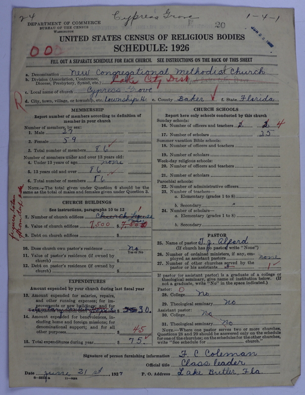 Scan of New Congregational Methodist Church: 20