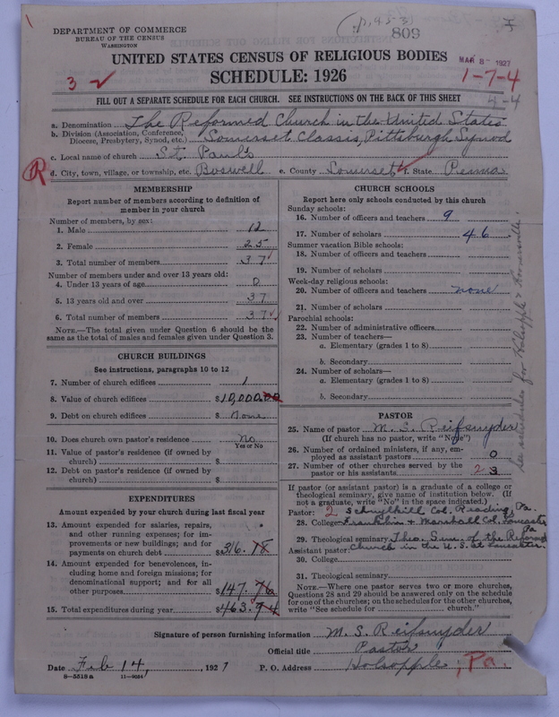 Scan of Reformed Church in the United States: 809
