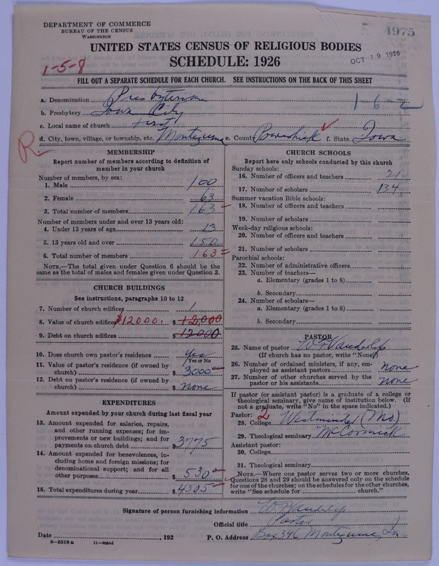 Scan of Presbyterian Church in the United States of America: 4975