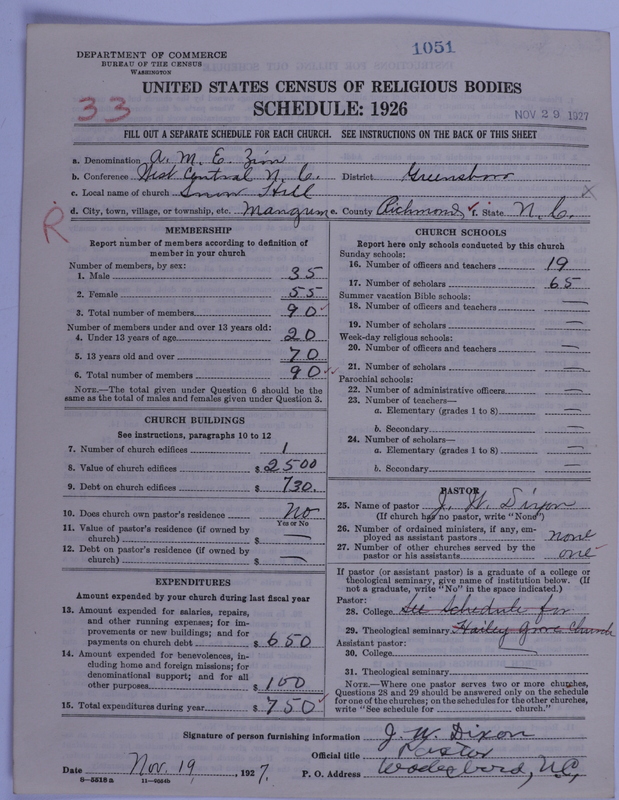Scan of African Methodist Episcopal Zion Church: 1051