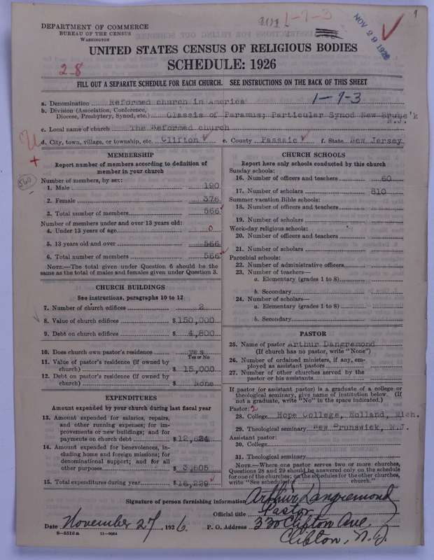 Scan of Reformed Church in America: 401