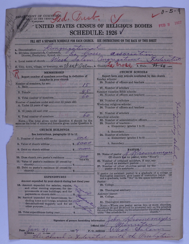 Scan of Federated Churches: