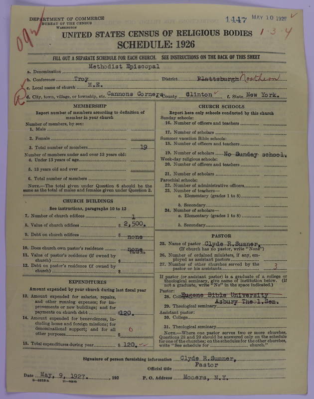 Scan of Methodist Episcopal Church: 1447
