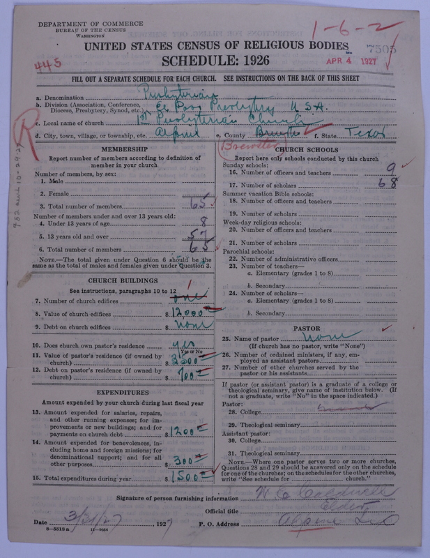Scan of Presbyterian Church in the United States: 7505