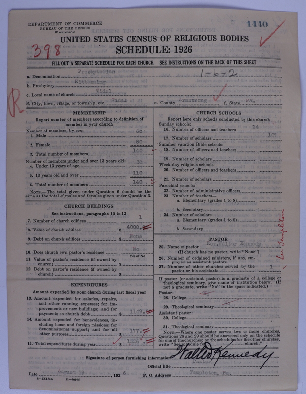 Scan of Presbyterian Church in the United States of America: 1440