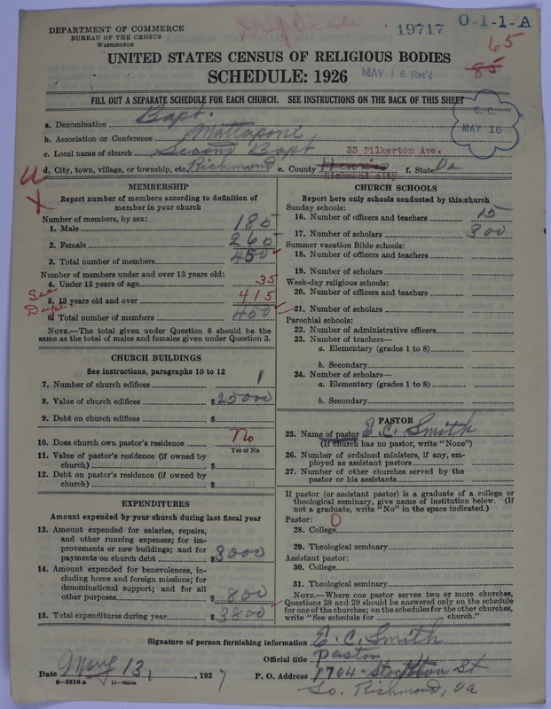 Scan of Negro Baptists: 19717