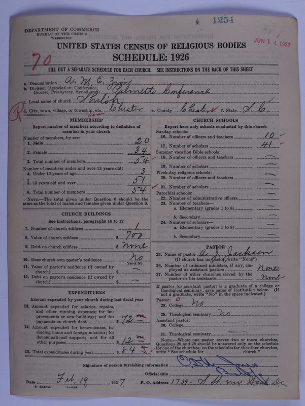 Scan of African Methodist Episcopal Zion Church: 1254