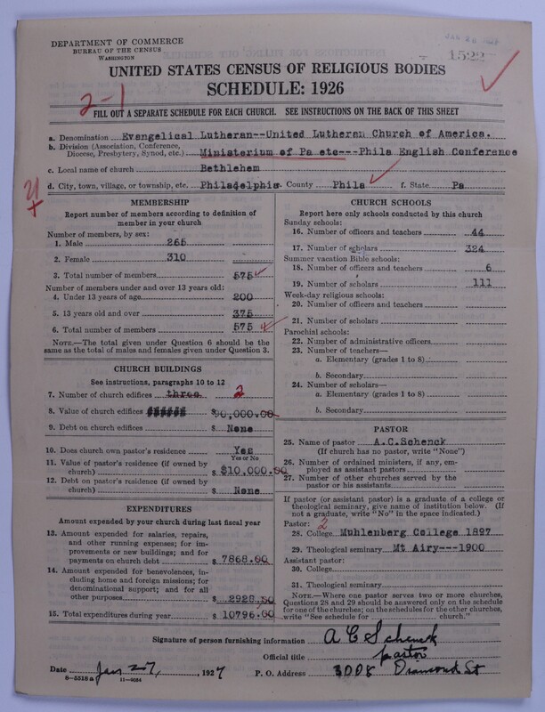 Scan of United Lutheran Church in America: 1522