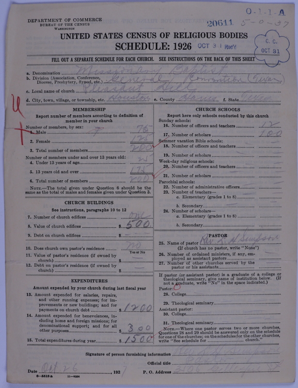 Scan of Negro Baptists: 20611