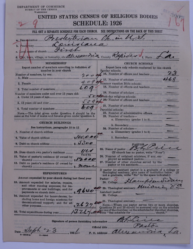 Scan of Presbyterian Church in the United States: 3007