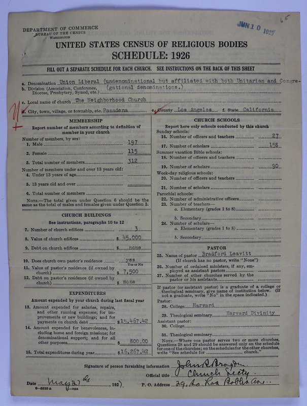 Scan of Federated Churches: 65
