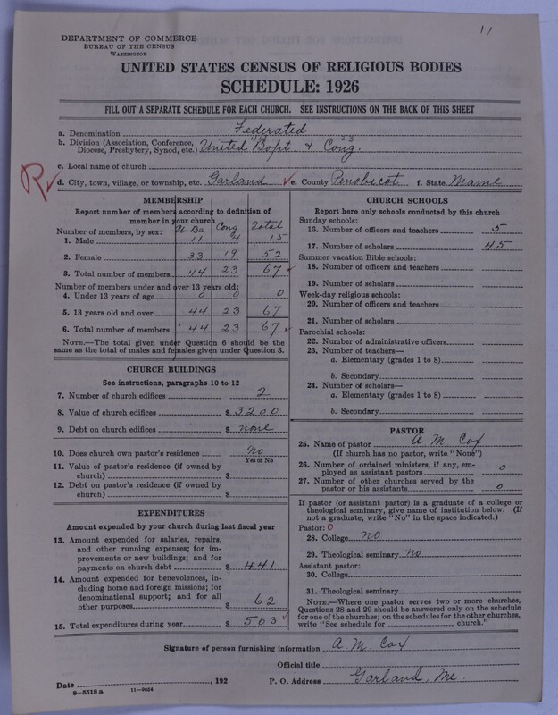 Scan of Federated Churches: 11