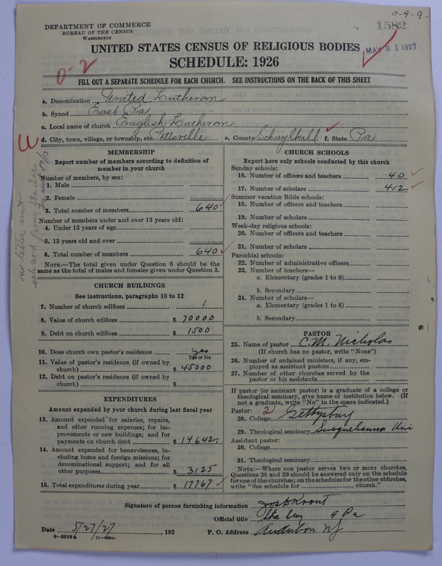 Scan of United Lutheran Church in America: 1582