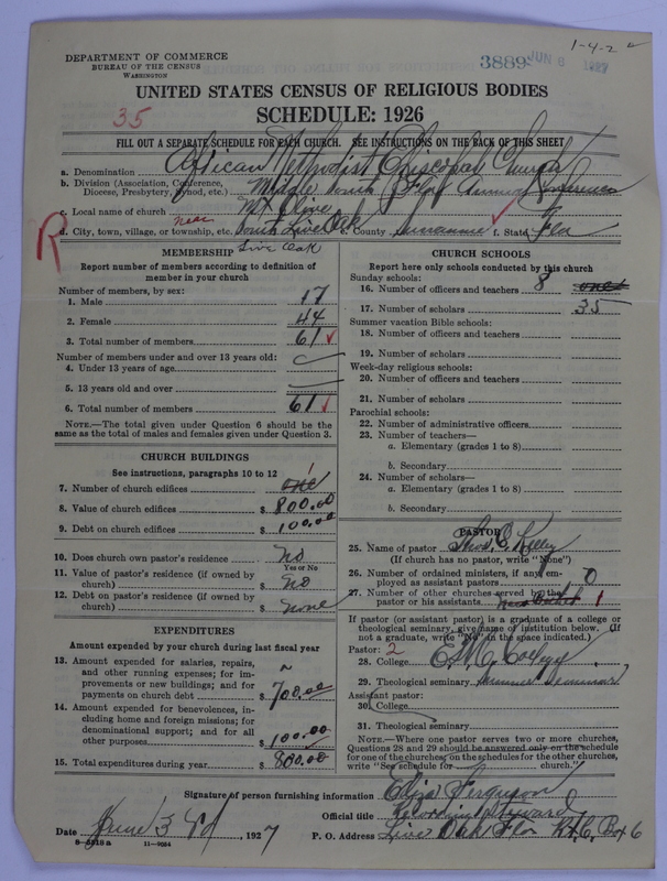 Scan of African Methodist Episcopal Church: 3889