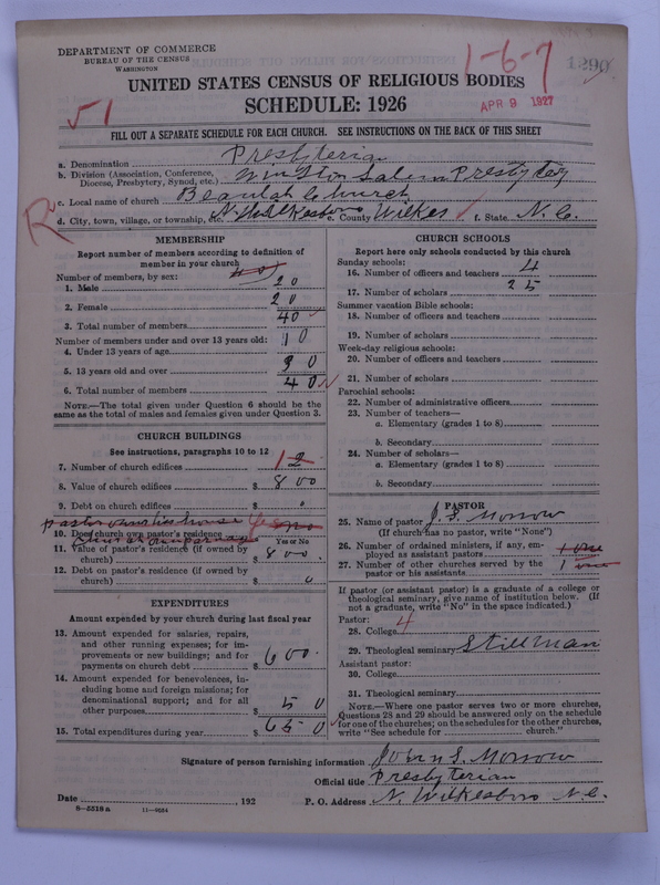 Scan of Presbyterian Church in the United States: 1290