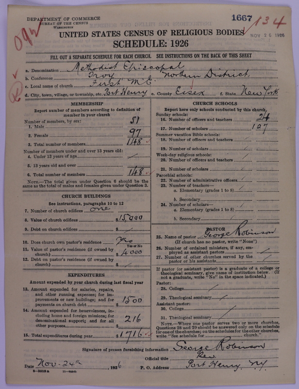 Scan of Methodist Episcopal Church: 1667