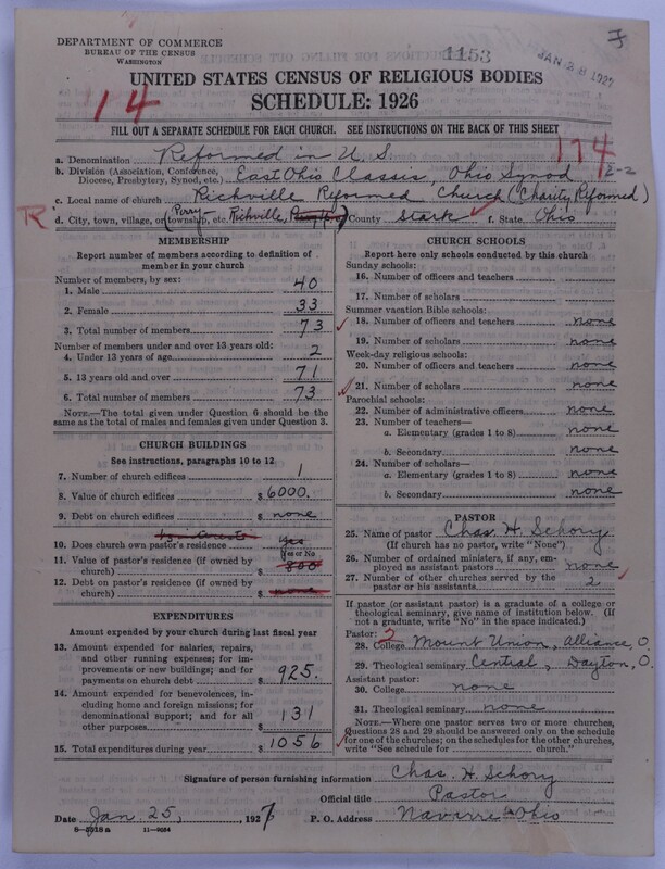 Scan of Reformed Church in the United States: 1153