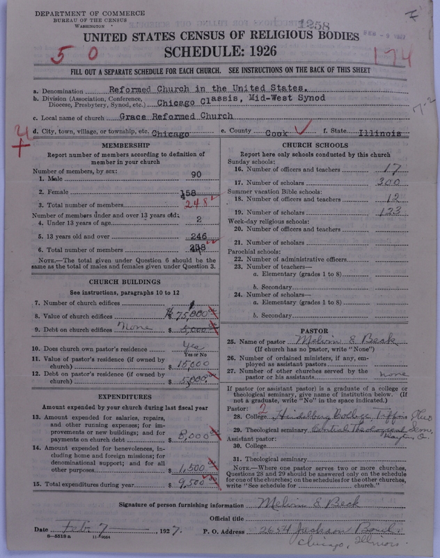 Scan of Reformed Church in the United States: 1258