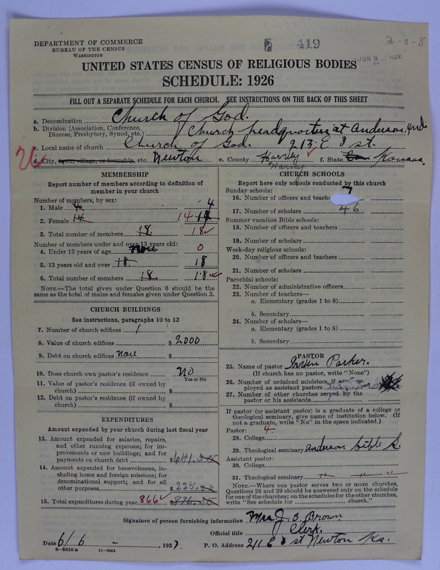 Scan of Church of God (Headquarters, Anderson, Ind.): 419